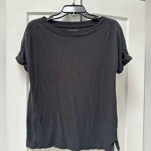 Talbots Black Cotton-Modal Blend Tee